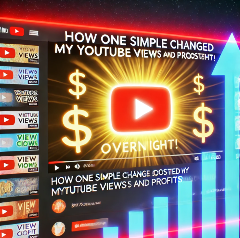 How Changing One Simple Thing Boosted My YouTube Views and Profits Overnight!